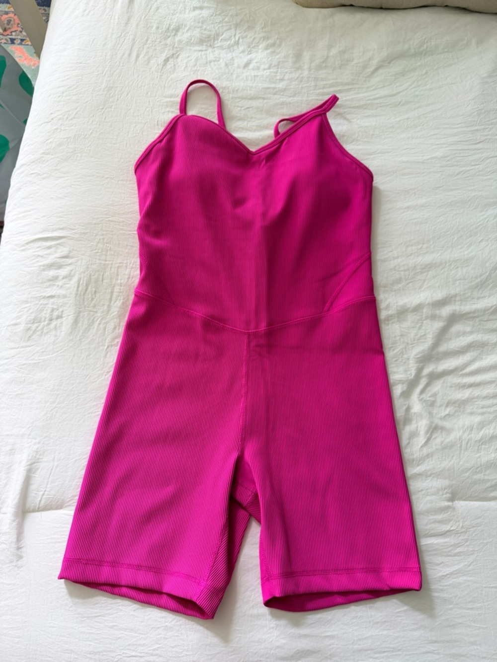 Hot Pink Ribbed body suit